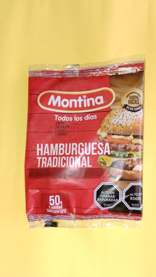 HAMBURGUESA TRADICIONAL MONTINA 50 G